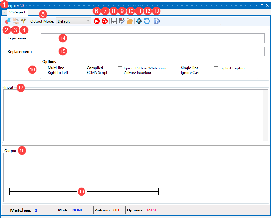 Tools Menu - VSRegex Menu